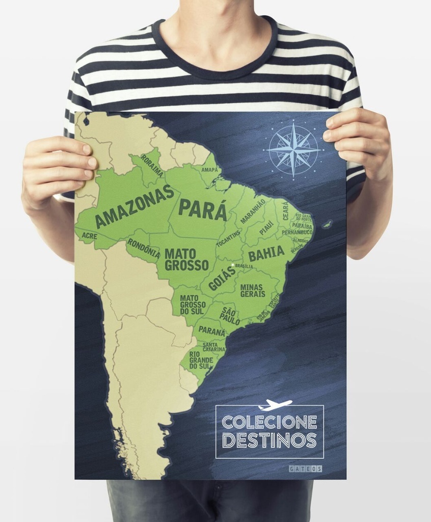 Mapa Brasil  - Colecione Destinos