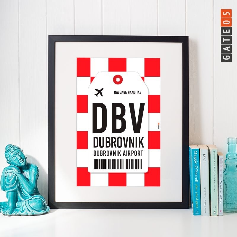 Poster Aeroporto DBV- Dubrovnik Airport - Cróacia