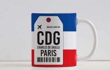 Caneca Aeroporto CDG, Charles de Gaulle  - Paris, França