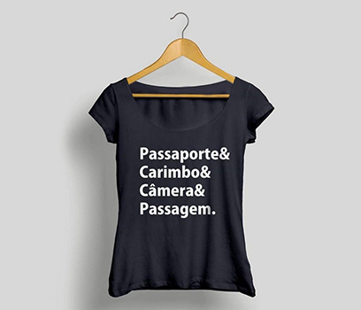 Camisa Feminina Viajantes Preta