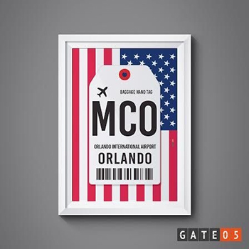 Pôster Aeroporto MCO - Orlando, Estados Unidos da Ámerica
