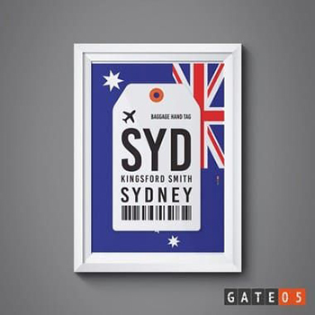 Pôster Aeroporto SYD - Sydney, Austrália - Kingsford Smith