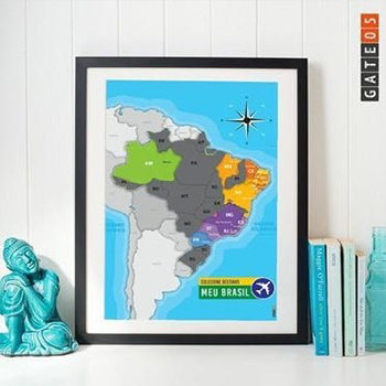 Mapa de Raspar Brasil